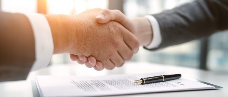 Vertragsunterzeichnung Immobilien Schweiz